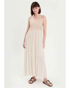 Платье макси LANGES MAKRAMEE, песочный Cache cache
