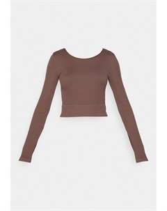Футболка с длинным рукавом ONPJAIA LIFE CROP SEAM TOP, коричневый Only play