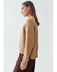 Вязаный свитер JOLIE, коричневый Calli