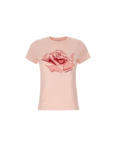 Футболка женская с рисунком цветка, розовый Kenzo