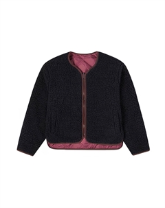 Укороченное пальто REVERSIBLE SHERPA для женщин, черное Converse