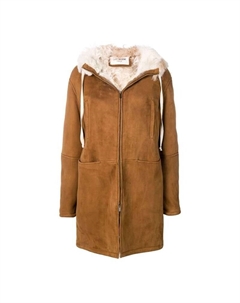 Пальто женское льняное, коричневый Saint laurent