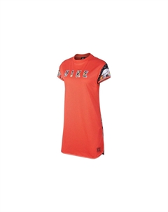 Платье с короткими рукавами женское оранжевое Nike