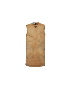 Платье без рукавов, светло-коричневый Prada