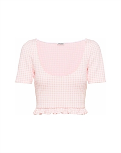 Топ укороченный женский, розовый Miu miu