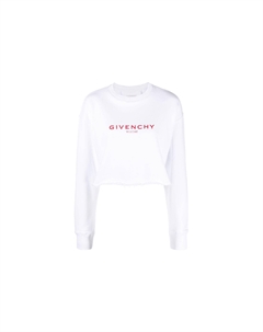Толстовка женская короткая, белый / красный Givenchy