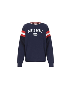 Свитшот женский, темно-синий Miu miu
