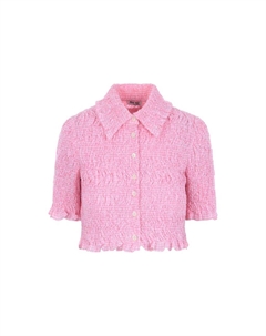 Укороченный топ, розовый Miu miu