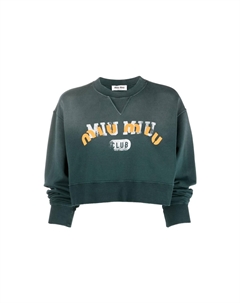 Свитшот женский зеленый Miu miu