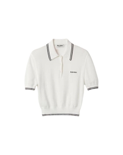 Рубашка поло женская, белый Miu miu