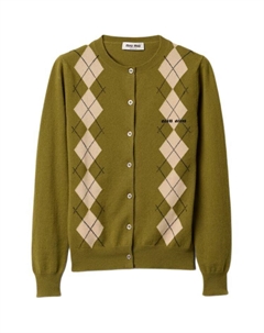 Свитер женский кашемировый, зеленый Miu miu