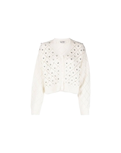 Свитер женский кашемировый, белый Miu miu