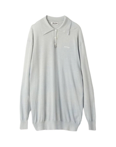 Футболка поло женская с декором «Календула» Miu miu