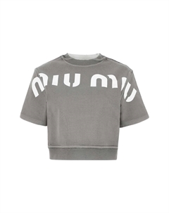 Футболка женская коричневая Miu miu