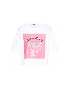 Топ женский укороченный, белый Miu miu