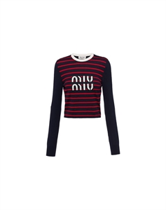 Свитер женский синий Miu miu