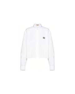 Укороченный топ, белый Miu miu