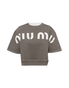 Футболка женская, серо-коричневый Miu miu
