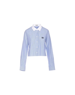 Рубашка женская синяя Miu miu