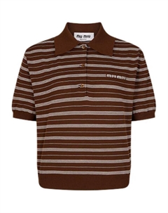 Рубашка поло женская, коричневый Miu miu