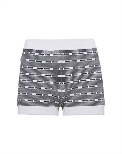 Шорты женские, черный/белый Miu miu