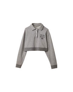 Рубашка поло женская серая Miu miu