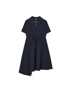 Платье с короткими рукавами женское, плотное, чернильно-синее Fila