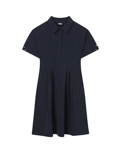 Платье с короткими рукавами женское темно-синее Fila