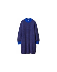 Jw Anderson Co-Branded Series Платье с длинными рукавами женское, синее Uniqlo