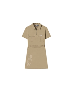 X Magic Stick Joint Series Короткое платье с рукавами Женское Kakhaki Fila