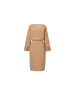 X Clare Waight Keller Co-branded Collection Платье с длинными рукавами для женщин, темно-бежевое Uniqlo