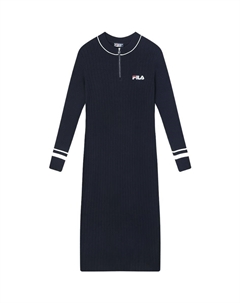 Платье с длинными рукавами женское темно-синее Fila