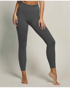 Женские длинные спортивные леггинсы с внутренним карманом и светоотражающей надписью, светло-серый Selmark