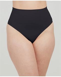 Утягивающие стринги с высокой талией из переработанного нейлона, черный Spanx