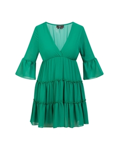 Платье Mini Mit Rüschen, цвет Waldgrün Faina