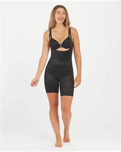 Боди с укороченными бретелями и штанинами, черный Spanx