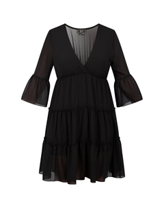 Платье Mini Mit Rüschen, черный Faina