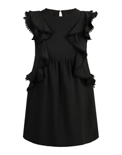 Платье Mini Mit Rüschen, черный Faina