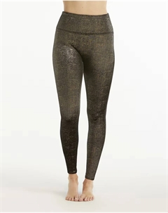 Женские леггинсы из блестящего бархата, моделирующие фигуру, золотой Spanx
