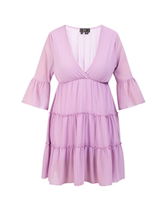 Платье Mini Mit Rüschen, цвет Flieder Faina