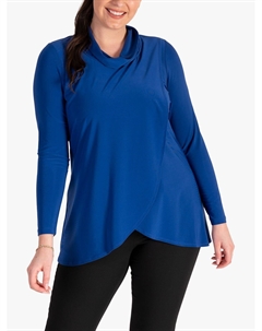 Многослойная туника с воротником-хомутом, королевский синий Chesca