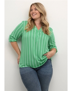 Блузка SIDA, цвет gumdrop green chalk stripe Kaffe curve