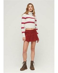 Свитшот STRIPE CROPPED ROLL NECK, цвет pink yarrow stripe Superdry
