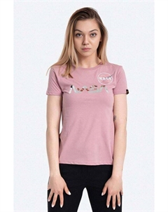 Хлопковая футболка NASA PM, розовый Alpha industries