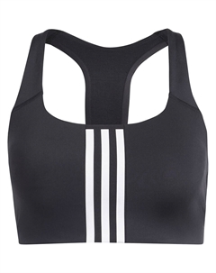 Спортивный бюстгальтер Powerimpact 3 Stripes, черный Adidas