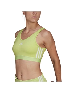 Спортивный бюстгальтер 3 Stripes, зеленый Adidas