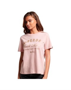 Футболка Luxe Metallic Logo, розовый Superdry
