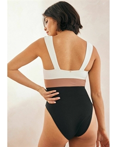 Купальник PLUNGE COLOURBLOCK TUMMY CONTROL, бежевый Next