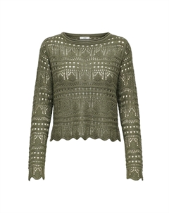 Вязаный свитер SUN LAY BOATNECK, светло-зеленый Jdy