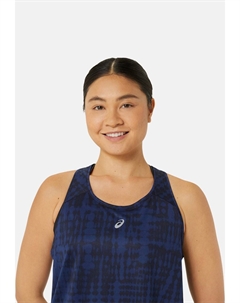 Топ ROAD ALL OVER PRINT TANK, темно-синий Asics